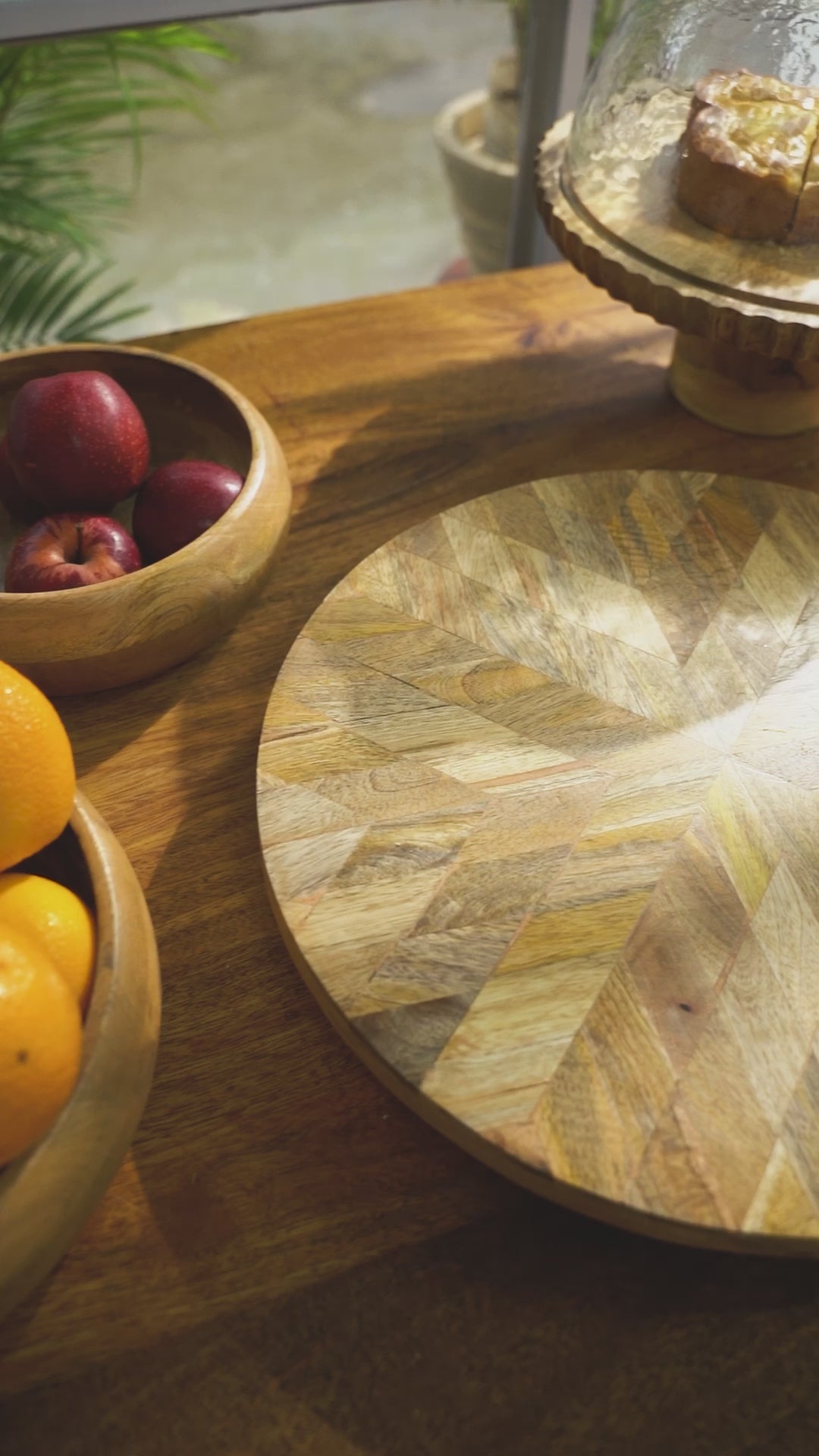 Mango wood Lazy Susan – Goldleaf