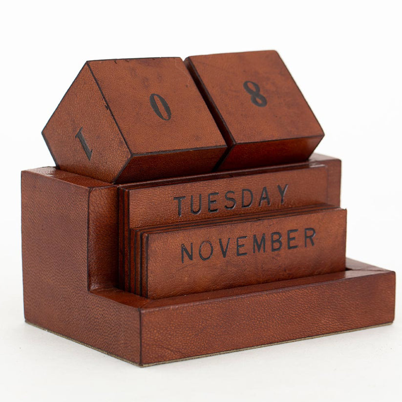 Perpetual Block Calendar Goldleaf
