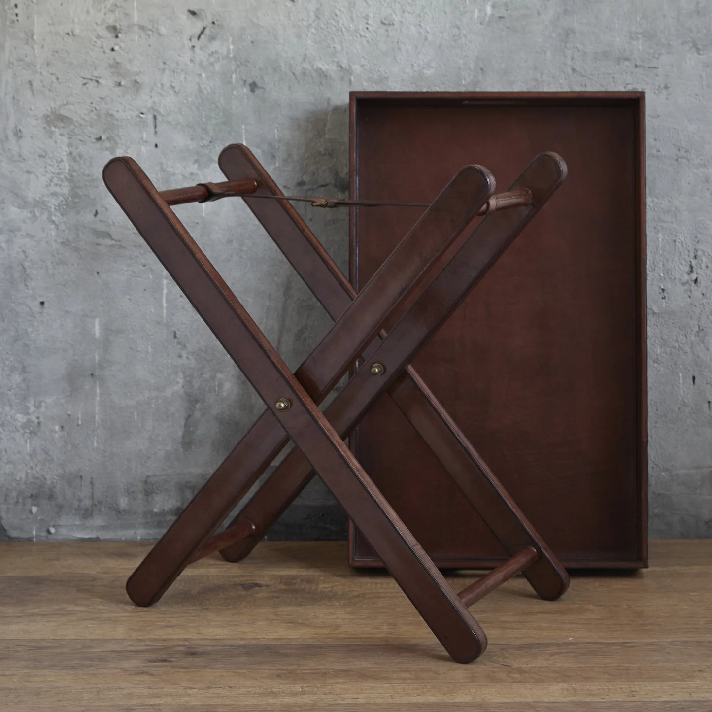 Leather Butler Table