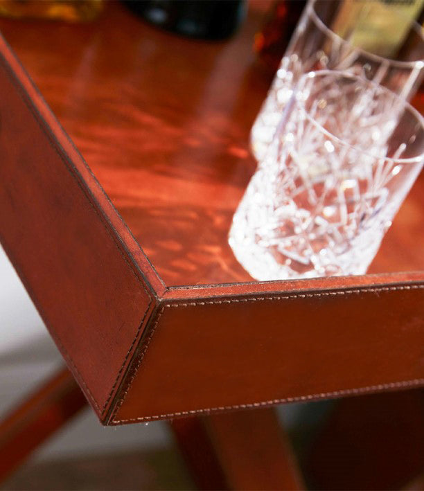 Leather Butler Table