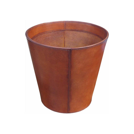Leather Basket for Gift Paper Rolls
