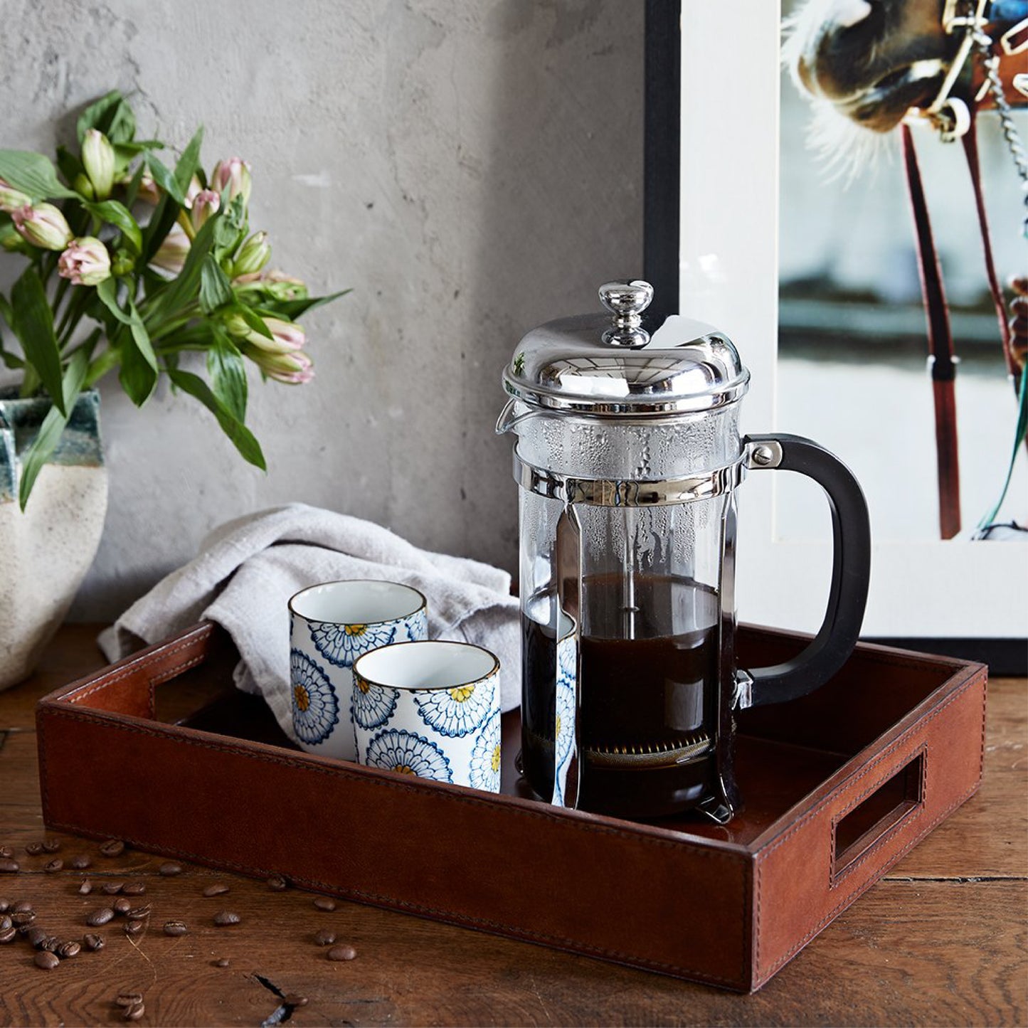 Leather Coffee Tray